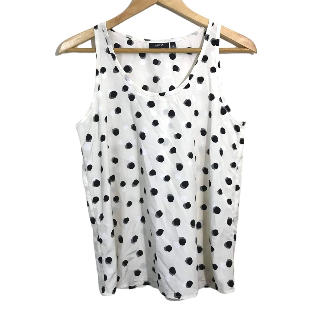 Apt. 9 Size Small Polka Dot Tank Top White Black